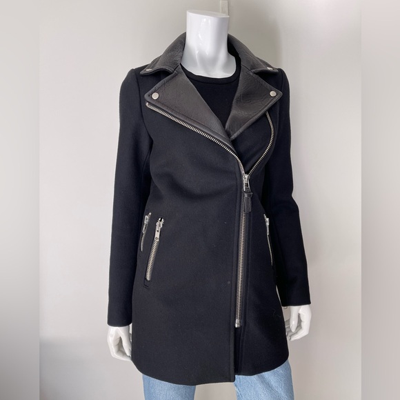 MACKAGE Phyllis Wool Blend Coat in Black - Picture 2 of 13